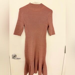 London Times Rust Long Sleeve Dress